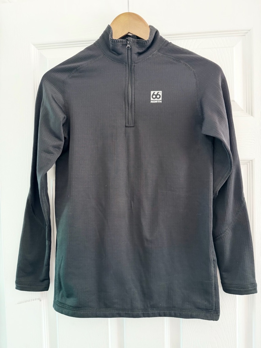 66° North Women's Black Half-Zip Thermal Top